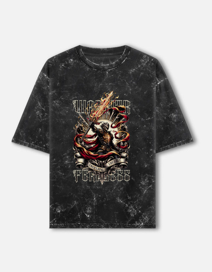Fearless Warrior - Acid Washed Oversized